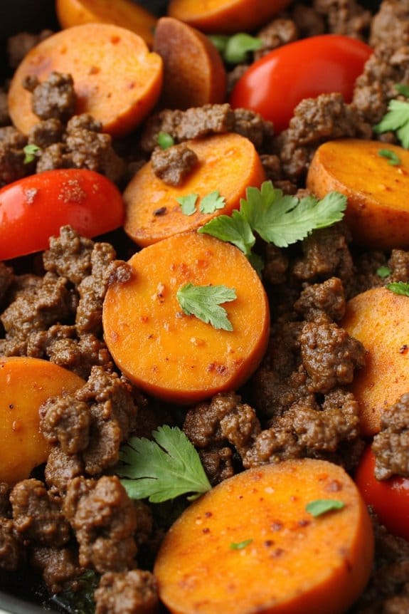 quick sweet potato beef dinner