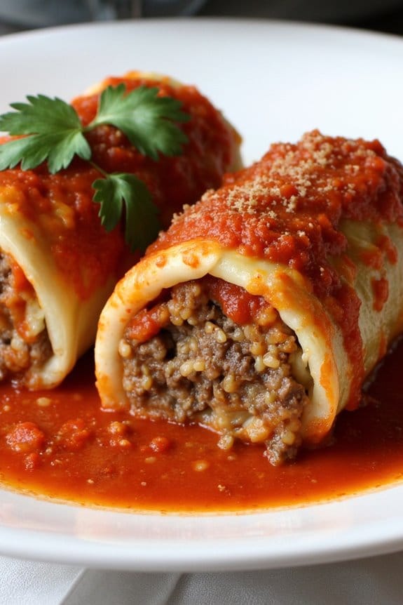 quinoa stuffed beef cabbage rolls