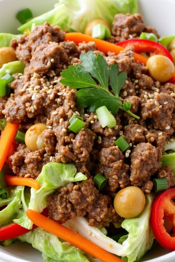 savory beef cabbage salad