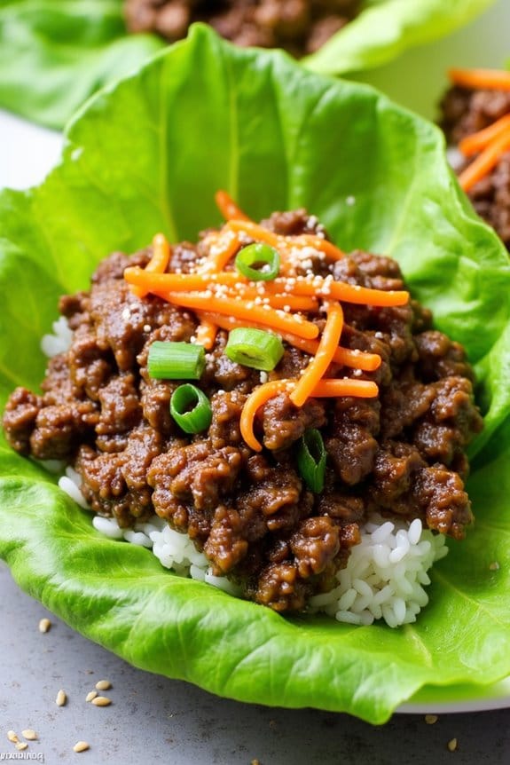 savory beef rice wraps