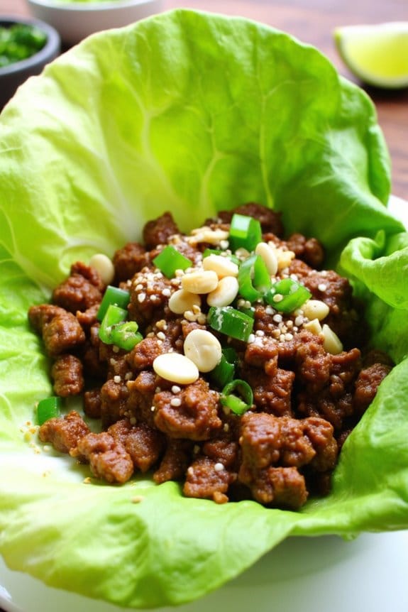 savory crunchy beef wraps
