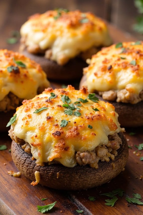 savory stuffed mushroom appetizer