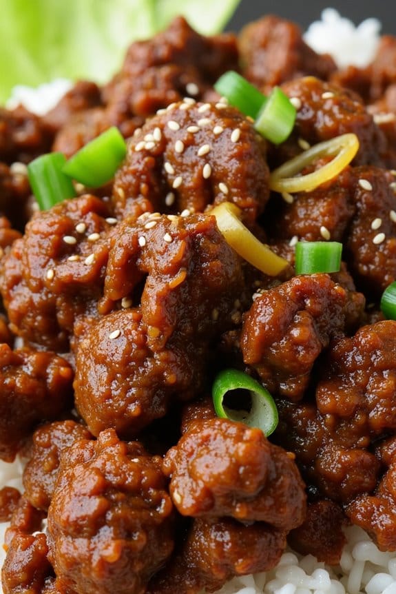spicy korean ground beef