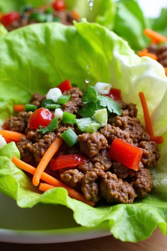 spicy low carb beef wraps