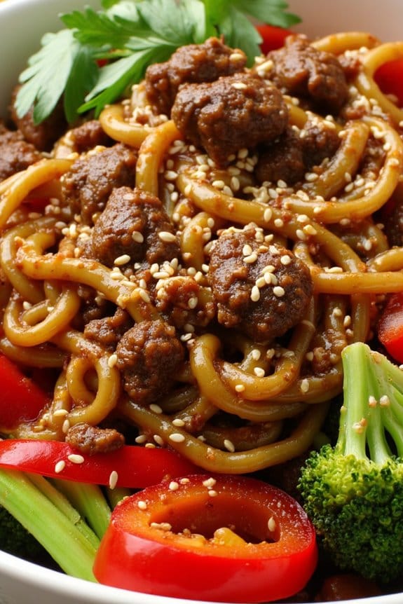 spicy szechuan beef noodles