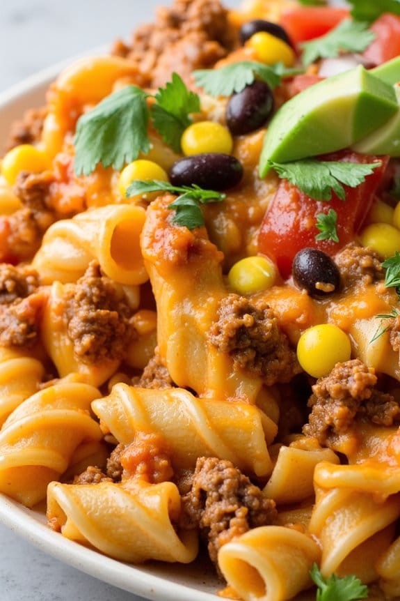 spicy taco pasta delight