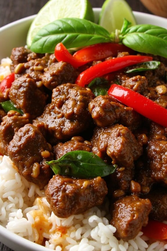 spicy thai basil beef