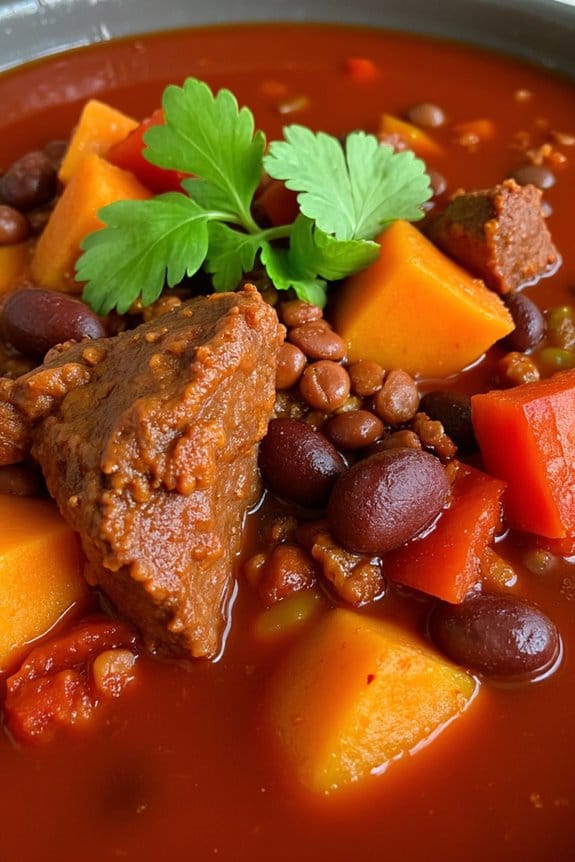 sweet potato beef chili
