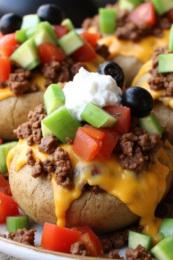 taco inspired loaded baked potatoes