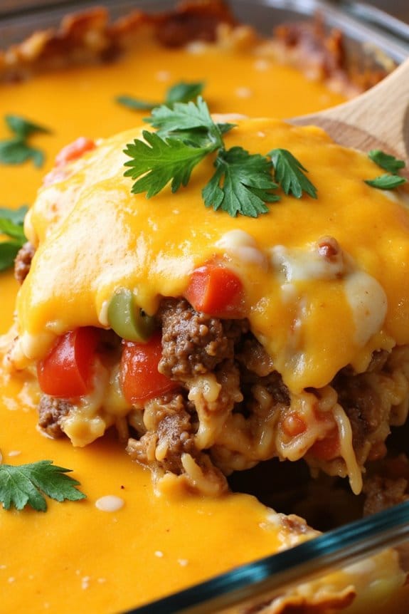 zesty beef and rice casserole