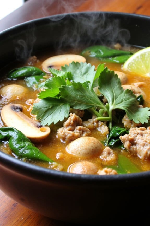 aromatic ginger lemongrass pork broth