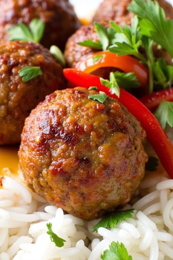 asian spiced pork meatballs recipe