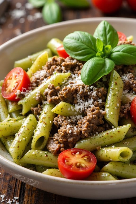 basil pesto penne delight