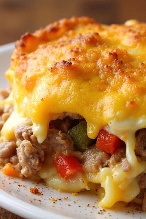 cheesy pork breakfast casserole