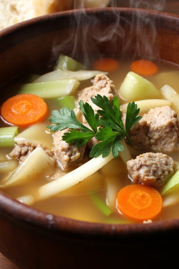 comforting pork cabbage soup