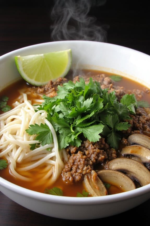 comforting pork mushroom pho