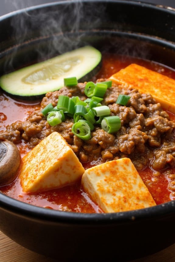 comforting spicy tofu stew