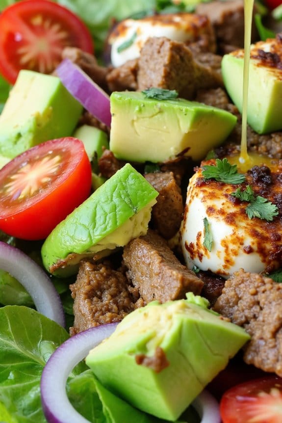 creamy pork avocado salad