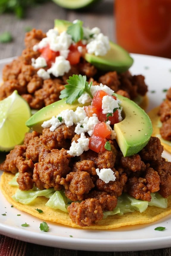 crispy pork avocado tostadas