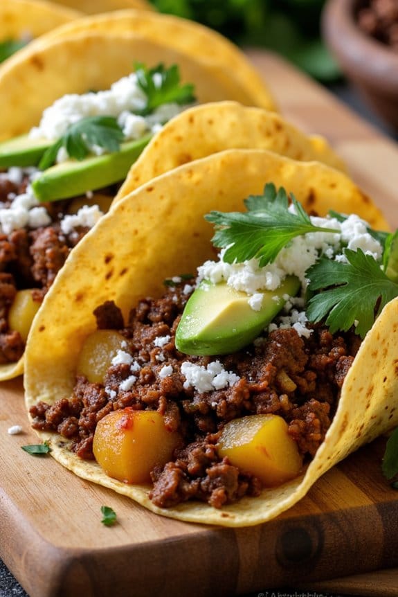 delicious pork chorizo tacos