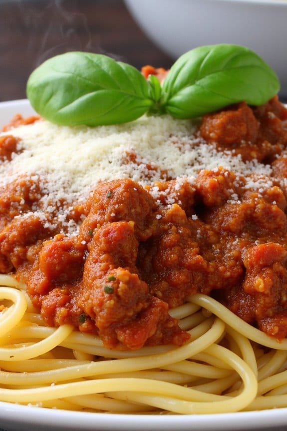 effortless pork bolognese pasta