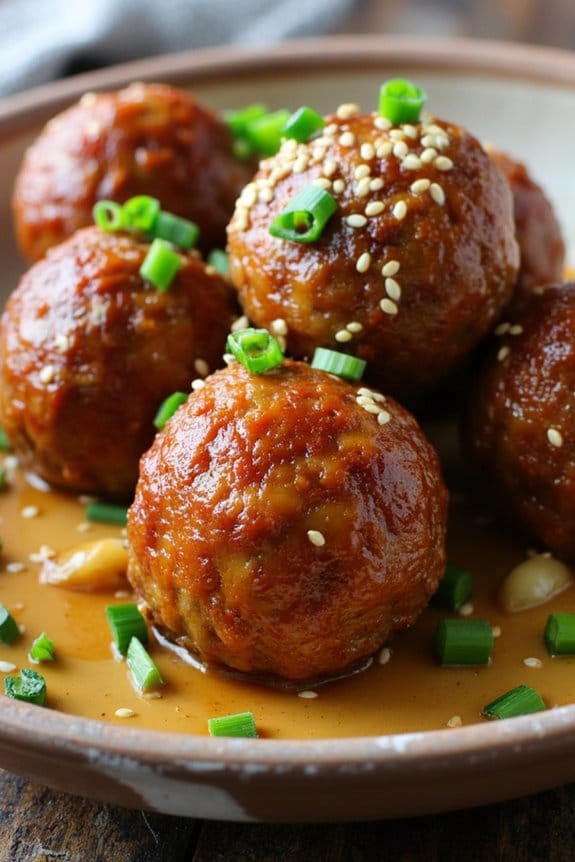 garlic ginger pork meatballs recipe