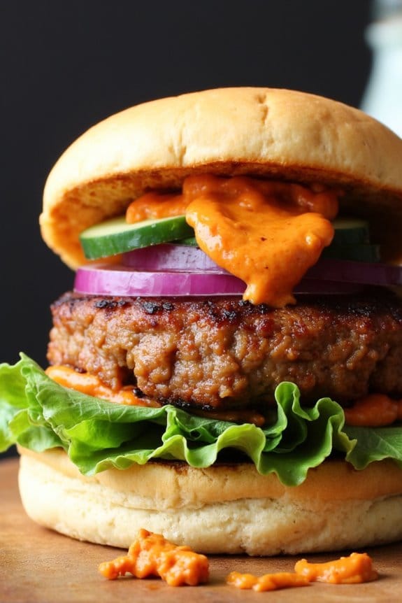 ginger soy pork burger delight