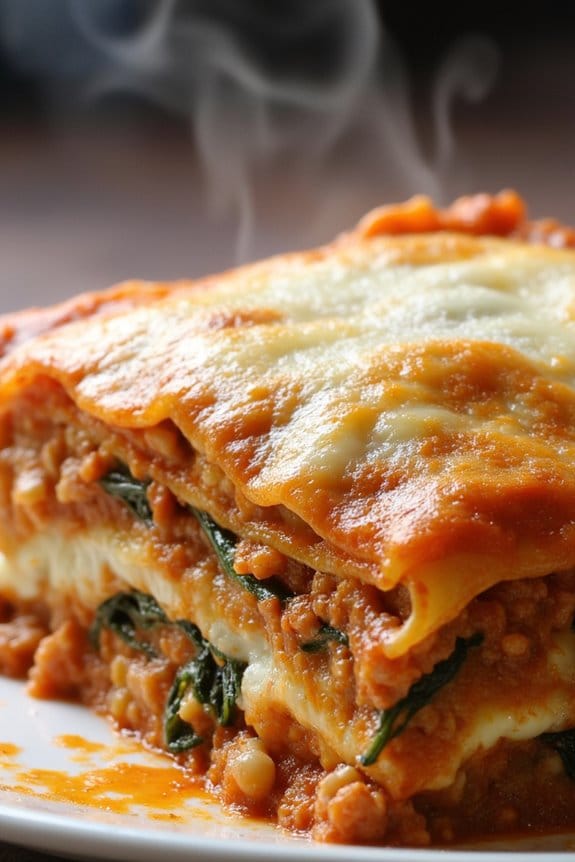 hearty ground pork lasagna