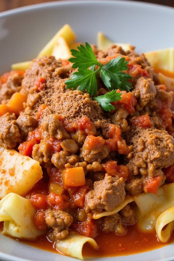 hearty pork and cabbage goulash