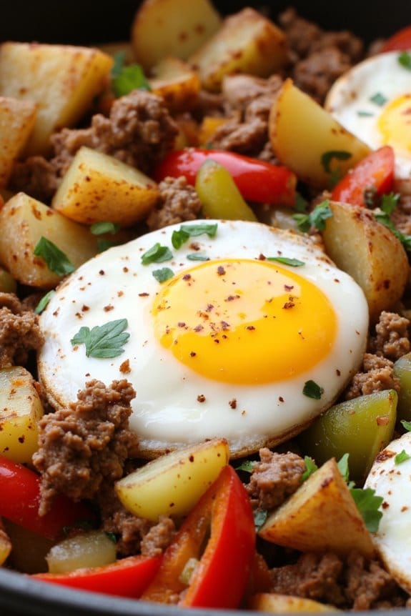 hearty pork and potato hash