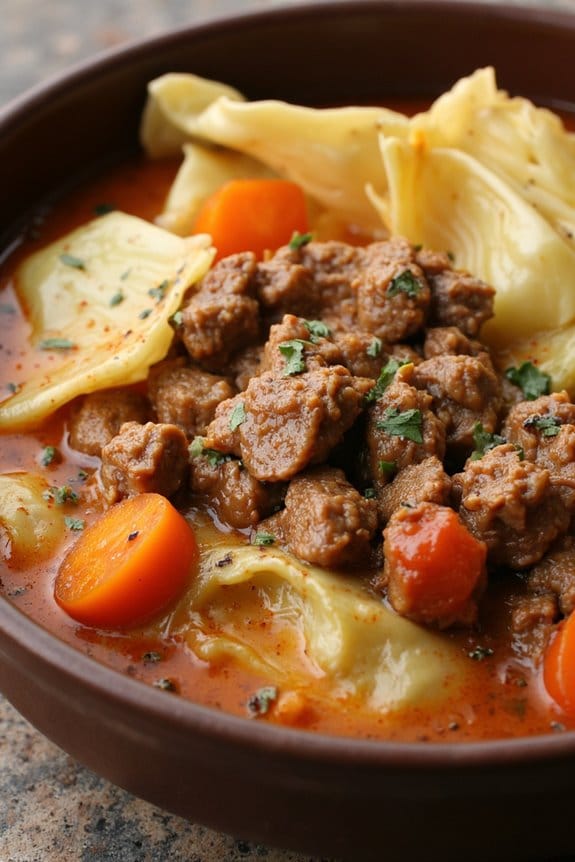 hearty pork cabbage stew