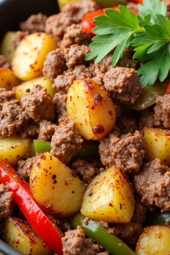 hearty pork potato hash