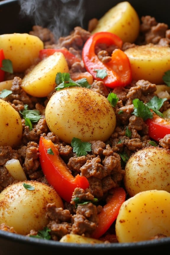 hearty pork potato hash