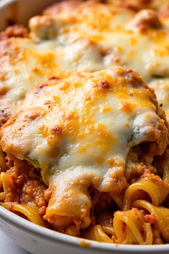 hearty pork zucchini pasta bake