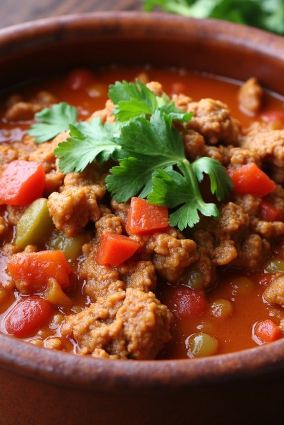 hearty spicy pork chili