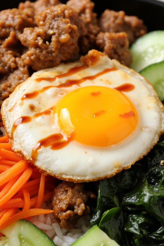 korean ground pork bibimbap
