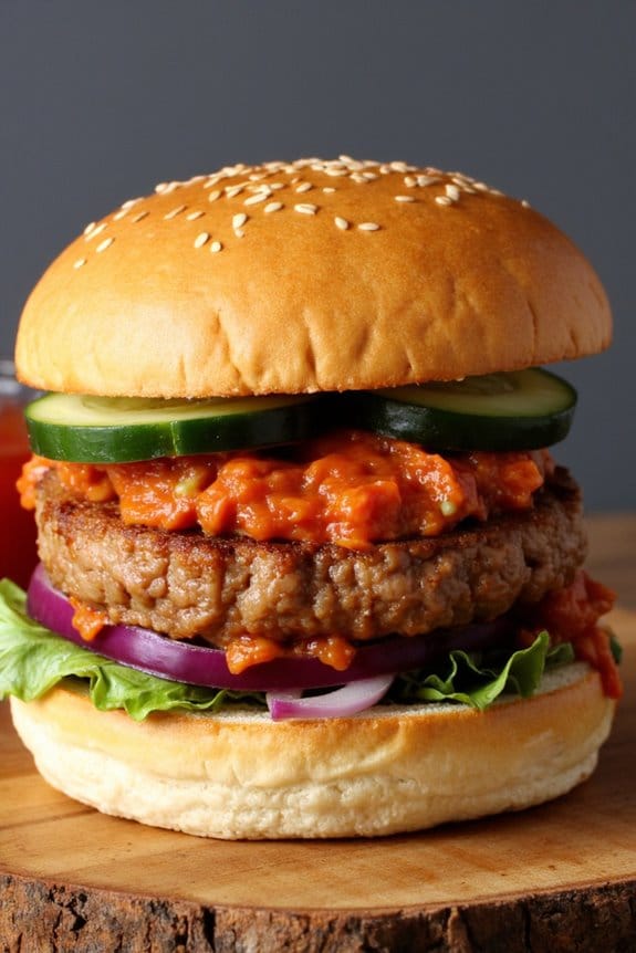 korean kimchi pork burgers