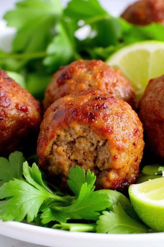 lemongrass infused pork meatballs