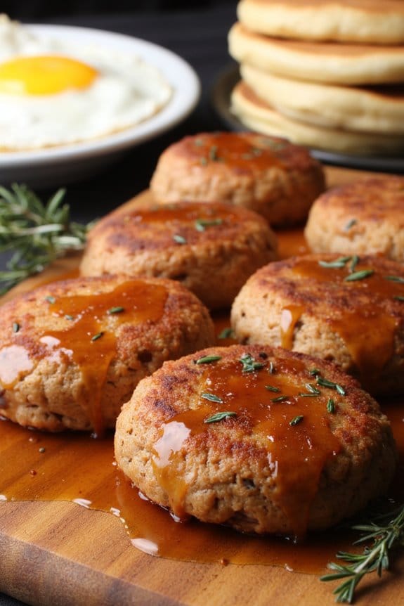 maple glazed breakfast pork patties