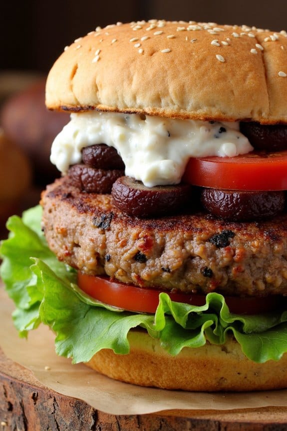 mediterranean feta olive burger