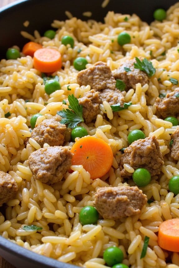 one pan pork rice pilaf