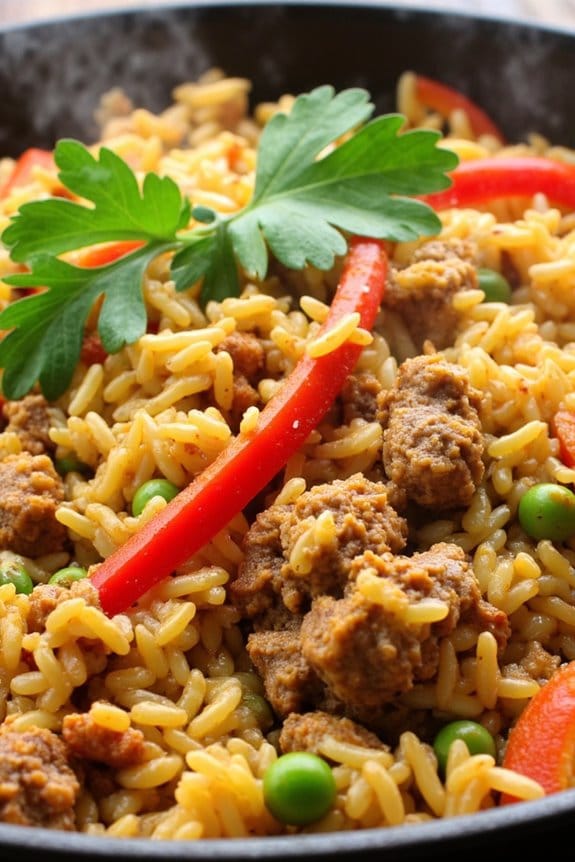 one pot ground pork rice