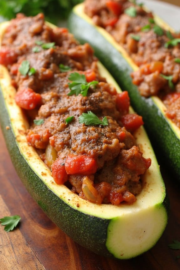 paleo friendly pork zucchini boats