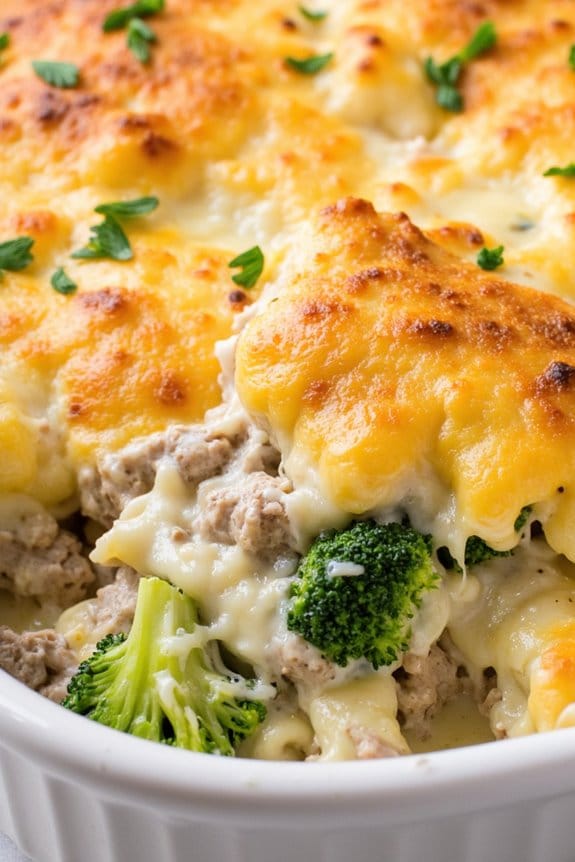 pork broccoli alfredo casserole bake