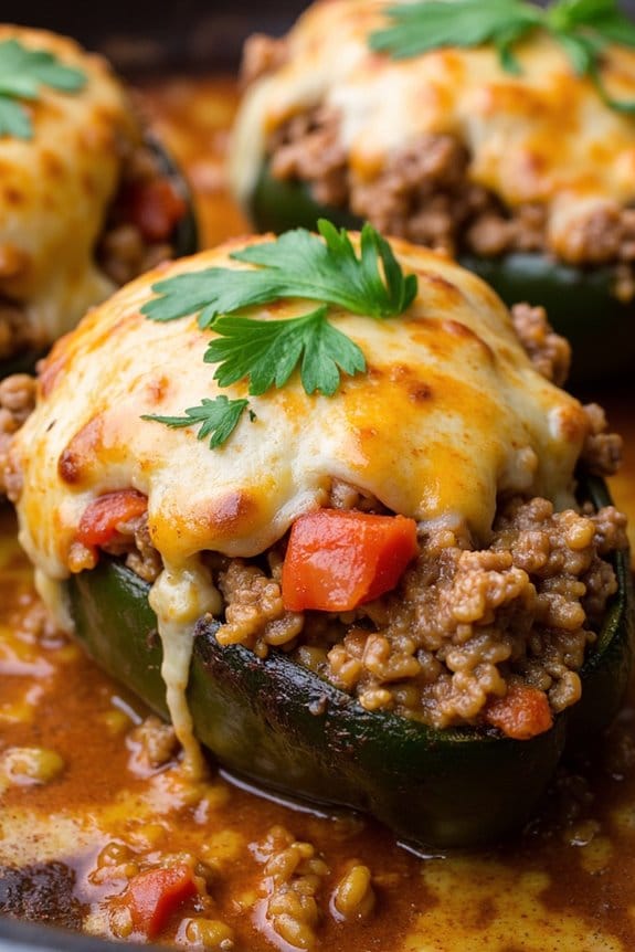 pork rice stuffed peppers