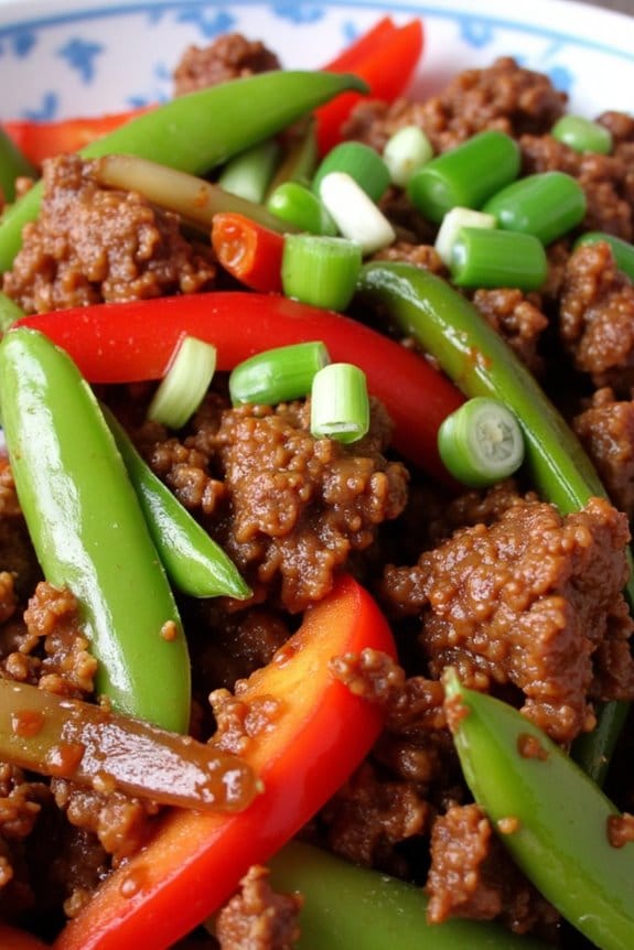 quick ground pork stir fry