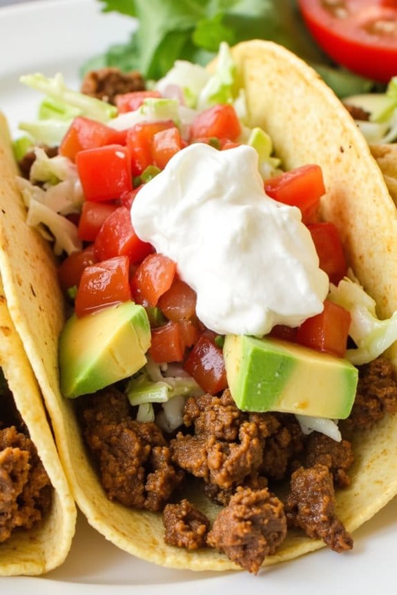 quick savory ground pork tacos