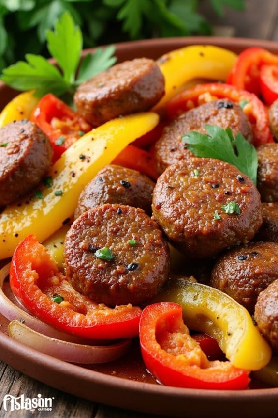 quick spicy sausage skillet recipe
