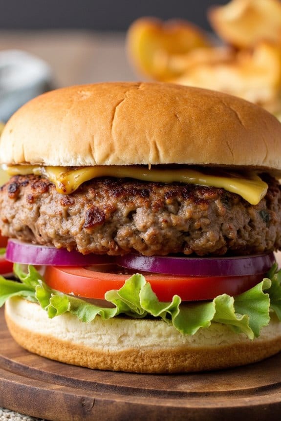 savory apple sage pork burgers