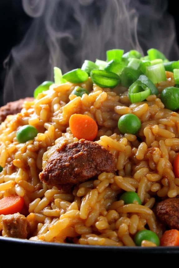 savory asian pork fried rice